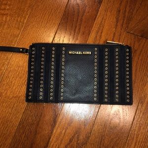 Michael Kors Leather Grommet Wristlet